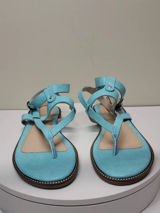 JOURNEE TURQUOISE NEW IN BOX T-POST SANDAL SZ 7 - Picture 5 of 12